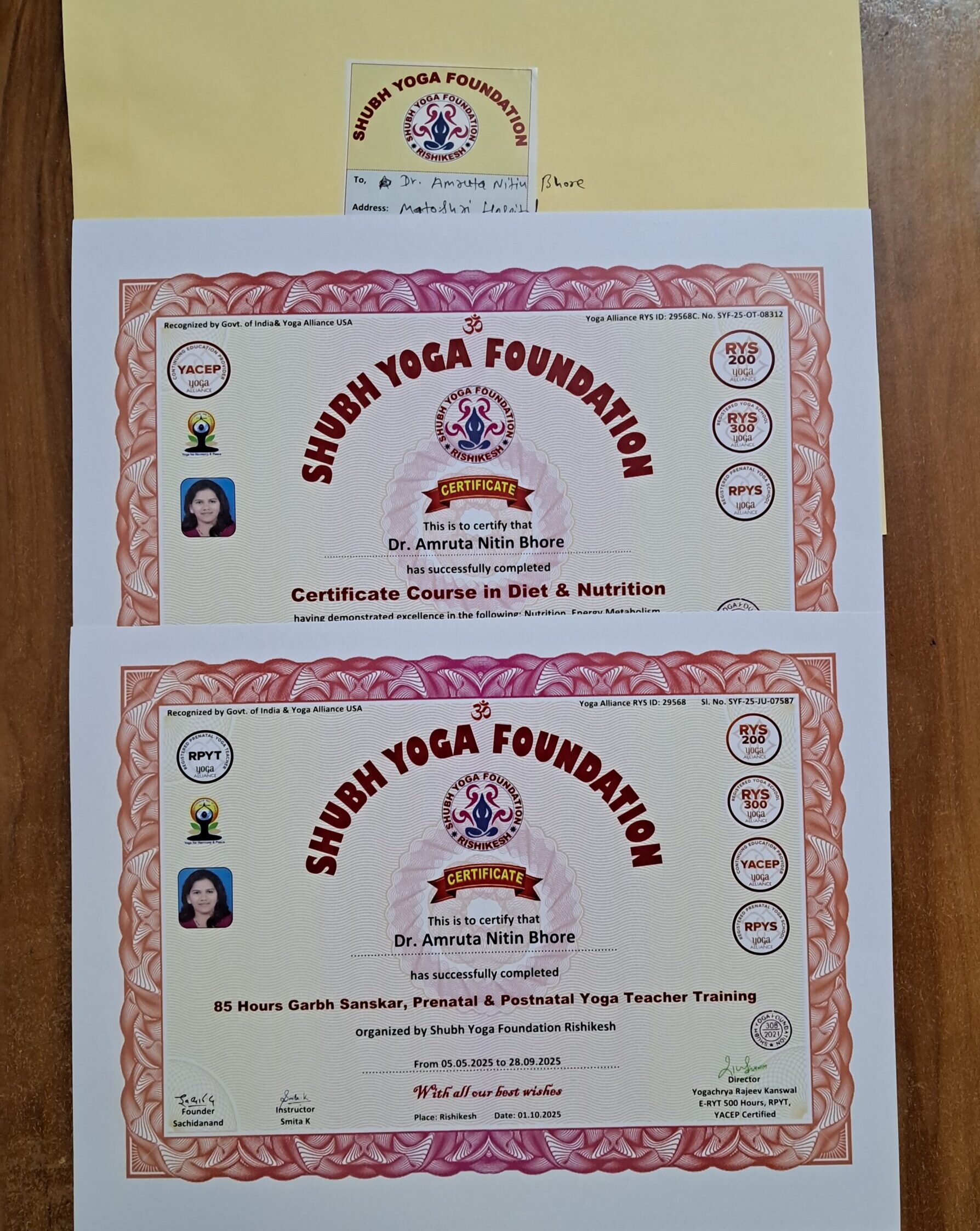 RPYT 85 Hours Garbh Sanksar & Pregnancy Prenatal & Postnatal Yoga Teacher Training Course Govt. of India & Yoga Alliace USA certificae Yoga Certificate in lowest Course (6)