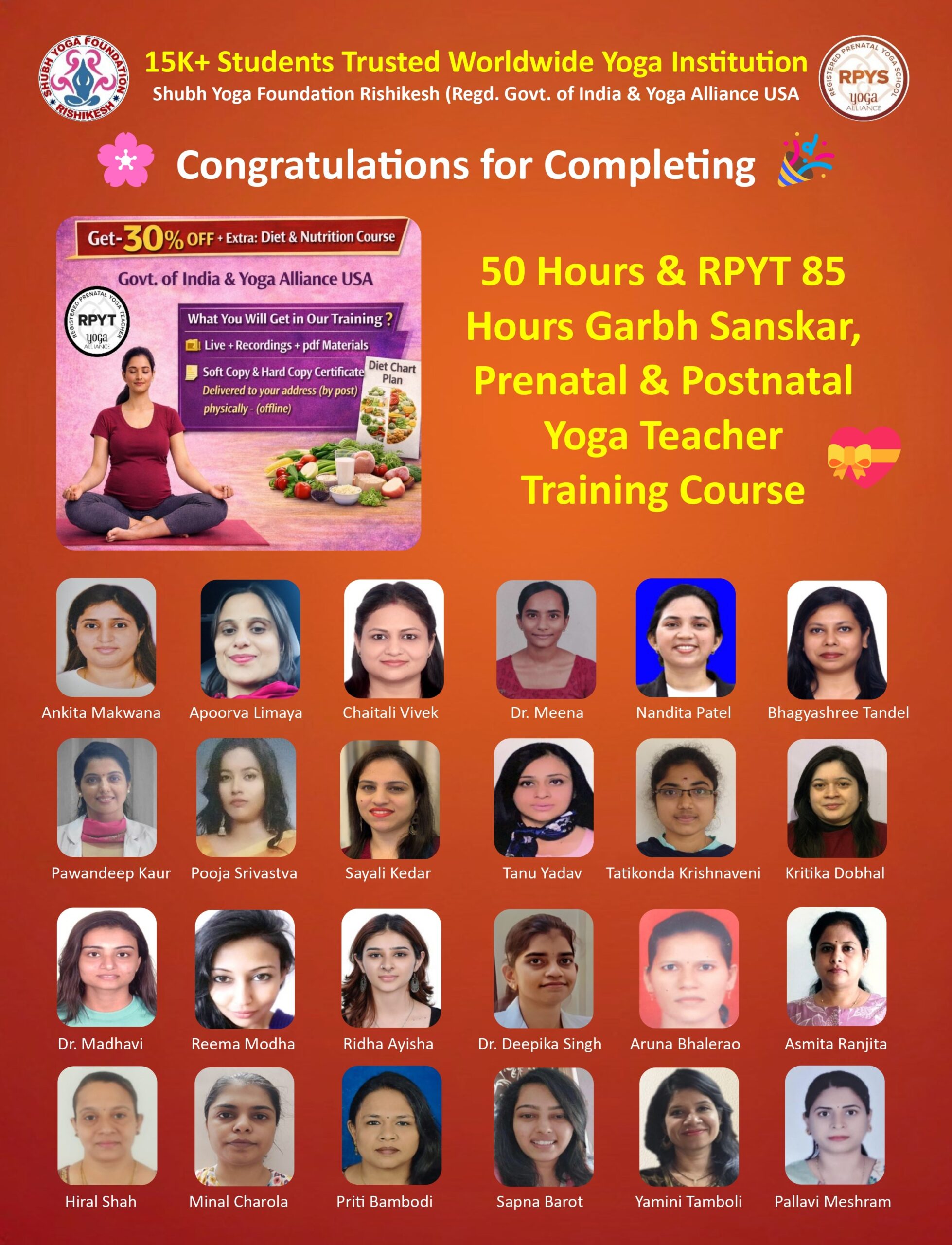 RPYT 85 Hours Garbh Sanakar & Pregnancy Prenatal & Postnantal Teacher Training Course (1)