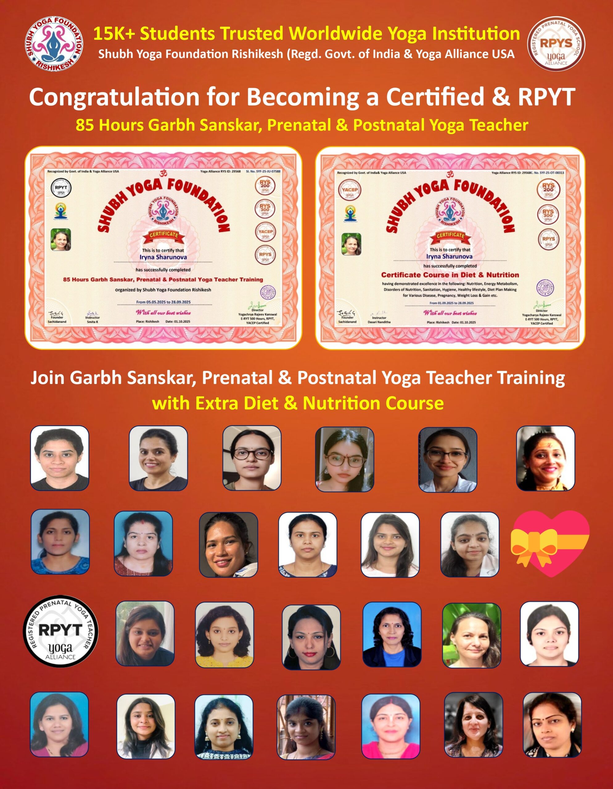 RPYT 85 Hours Garbh Sanakar & Pregnancy Prenatal & Postnantal Teacher Training Course (2)