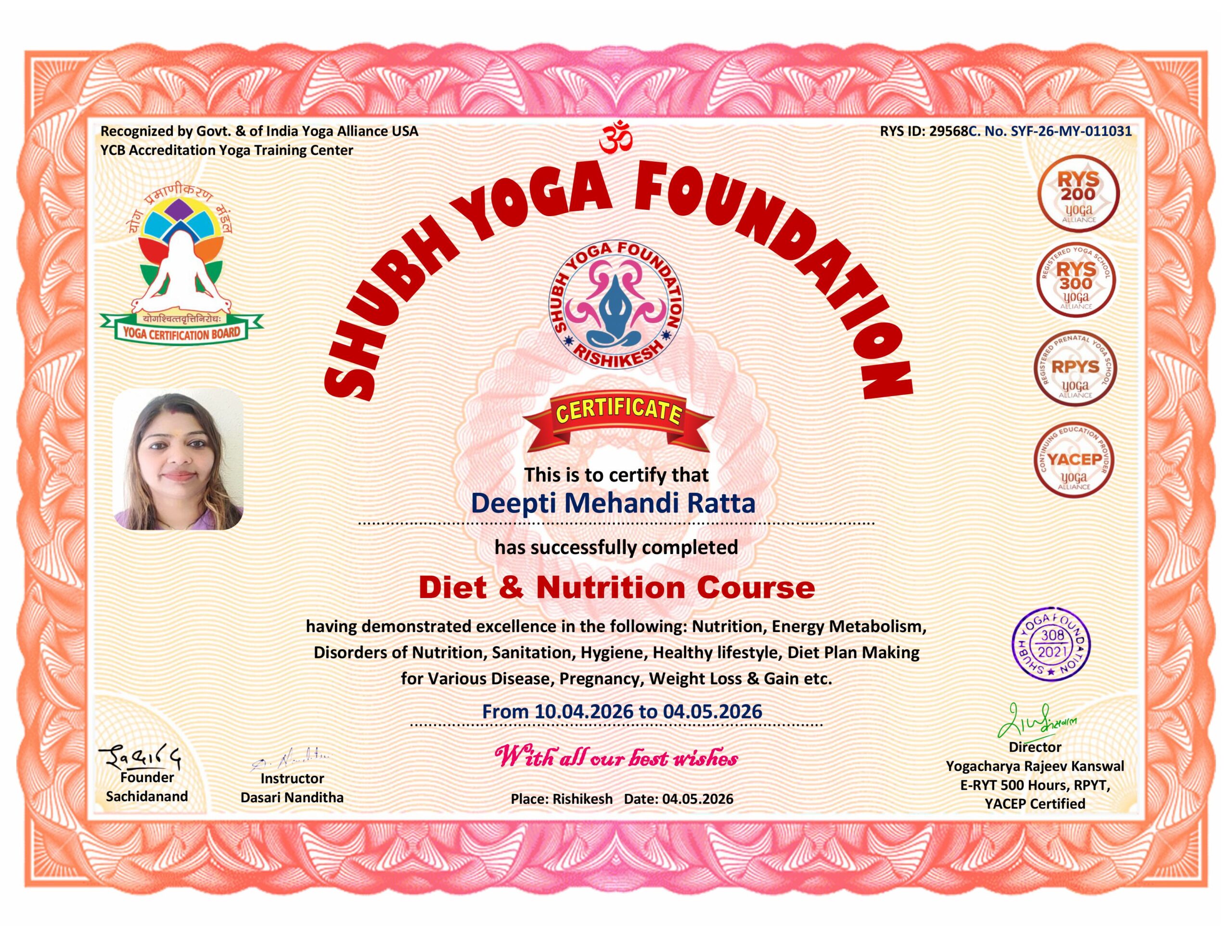 RYT 200, 300 & 500 Hours Yoga Teacher Training Course in lowest fee certified Yoga Alliance & Ayush Ministry YCB (5)