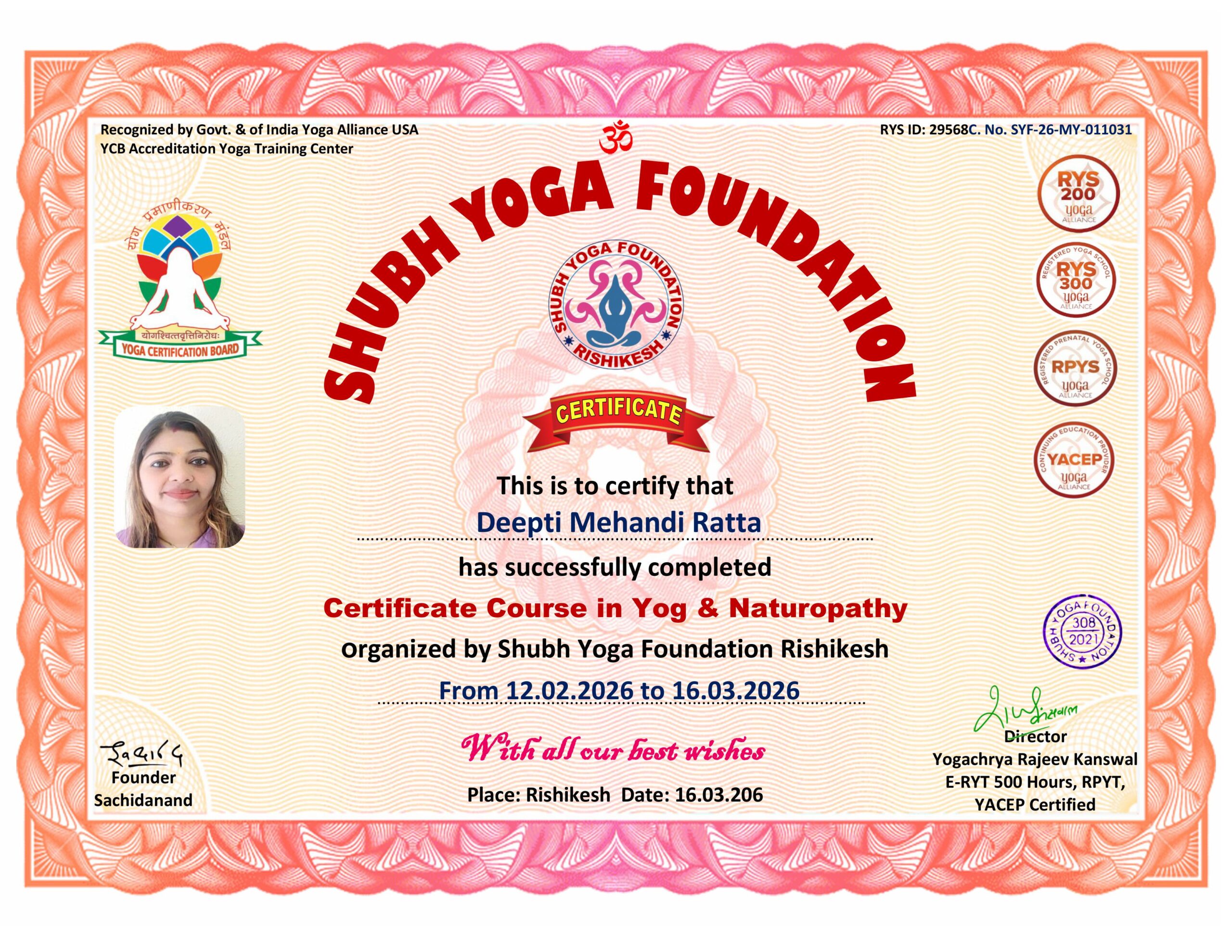 RYT 200, 300 & 500 Hours Yoga Teacher Training Course in lowest fee certified Yoga Alliance & Ayush Ministry YCB (6)